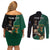 Personalised New Zealand And South Africa Rugby Couples Matching Off Shoulder Short Dress and Long Sleeve Button Shirt 2024 All Black Springboks Mascots Together