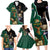 Personalised New Zealand And South Africa Rugby Family Matching Long Sleeve Bodycon Dress and Hawaiian Shirt 2024 All Black Springboks Mascots Together