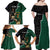 Personalised New Zealand And South Africa Rugby Family Matching Off Shoulder Maxi Dress and Hawaiian Shirt 2024 All Black Springboks Mascots Together