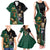 Personalised New Zealand And South Africa Rugby Family Matching Tank Maxi Dress and Hawaiian Shirt 2024 All Black Springboks Mascots Together