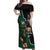 Personalised New Zealand And South Africa Rugby Off Shoulder Maxi Dress 2024 All Black Springboks Mascots Together