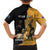 Personalised New Zealand And Australia Rugby Family Matching Long Sleeve Bodycon Dress and Hawaiian Shirt 2024 All Black Wallabies Mascots Together