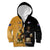 Personalised New Zealand And Australia Rugby Kid Hoodie 2024 All Black Wallabies Mascots Together