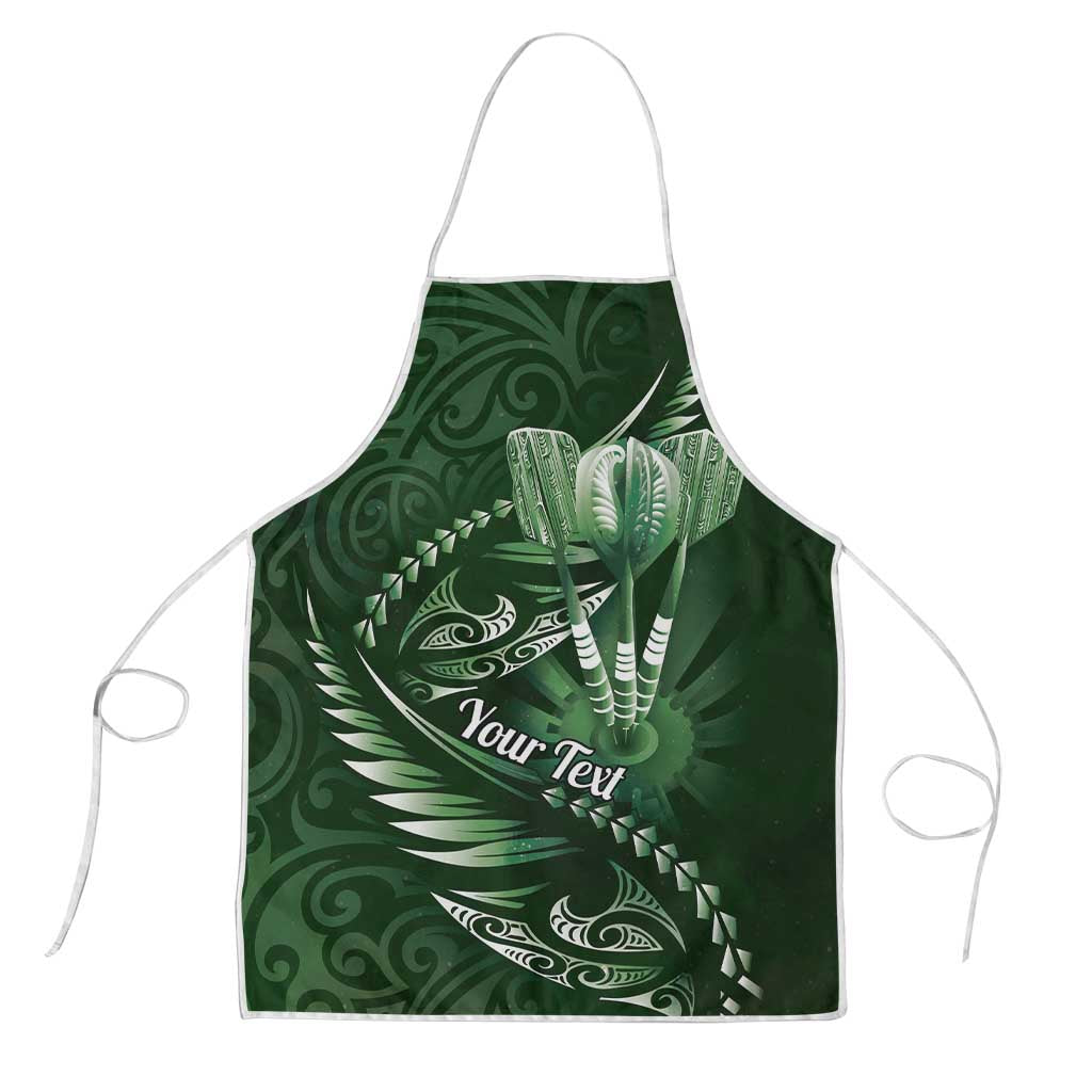 Personalised All Green New Zealand Darts Apron Aoteroa Fern Maori Galaxy Style LT14 Green - Polynesian Pride