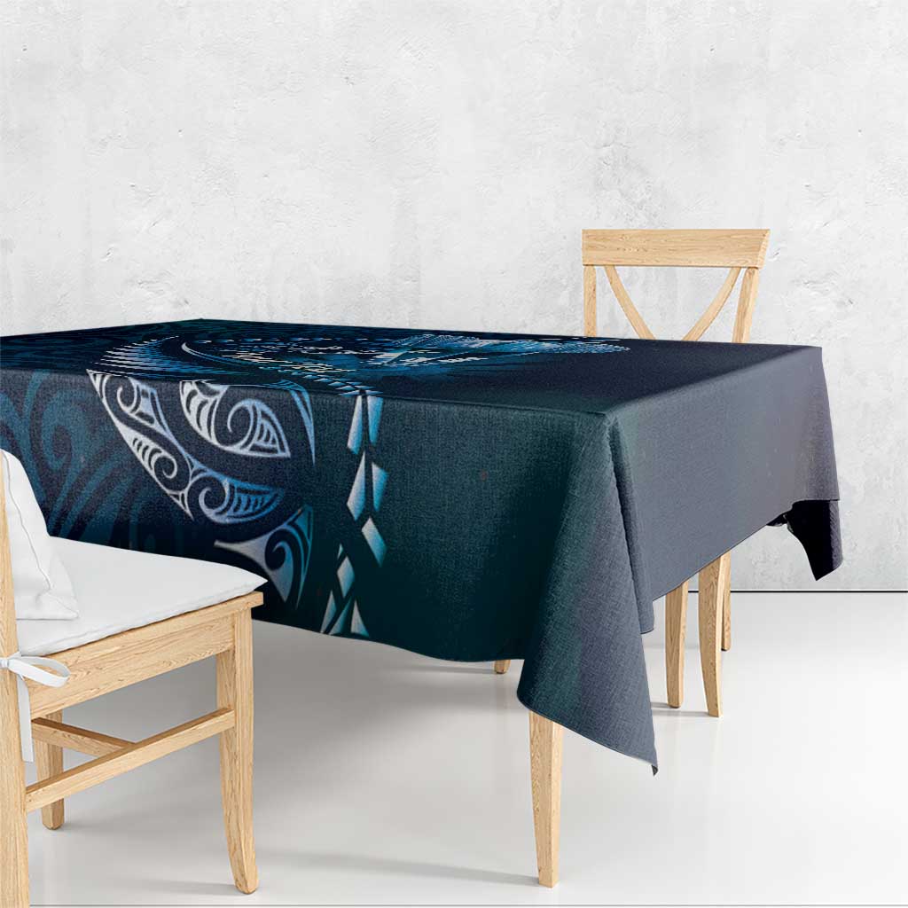 Personalised All Blue New Zealand Darts Tablecloth Aoteroa Fern Maori Galaxy Style LT14 - Polynesian Pride
