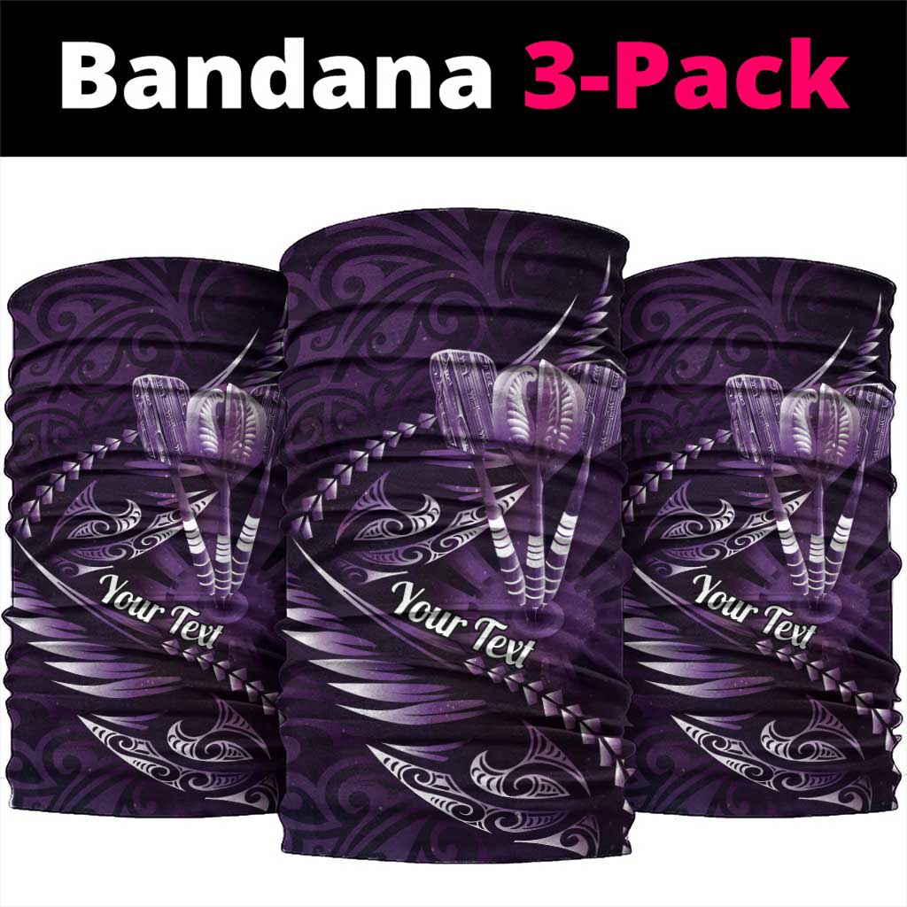 Personalised All Purple New Zealand Darts Neck Gaiter Aoteroa Fern Maori Galaxy Style LT14 package One Size: 25*50cm Purple - Polynesian Pride