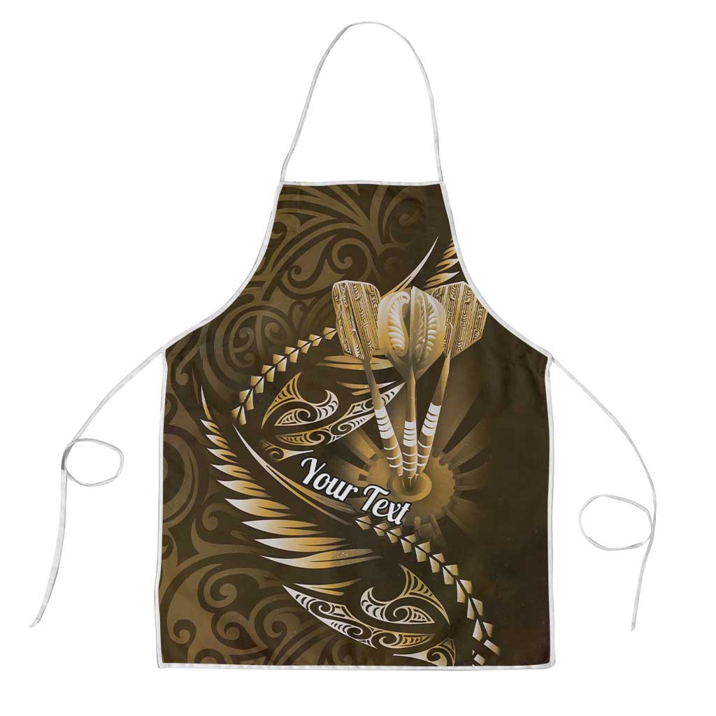 Personalised All Gold New Zealand Darts Apron Aoteroa Fern Maori Galaxy Style LT14 Gold - Polynesian Pride
