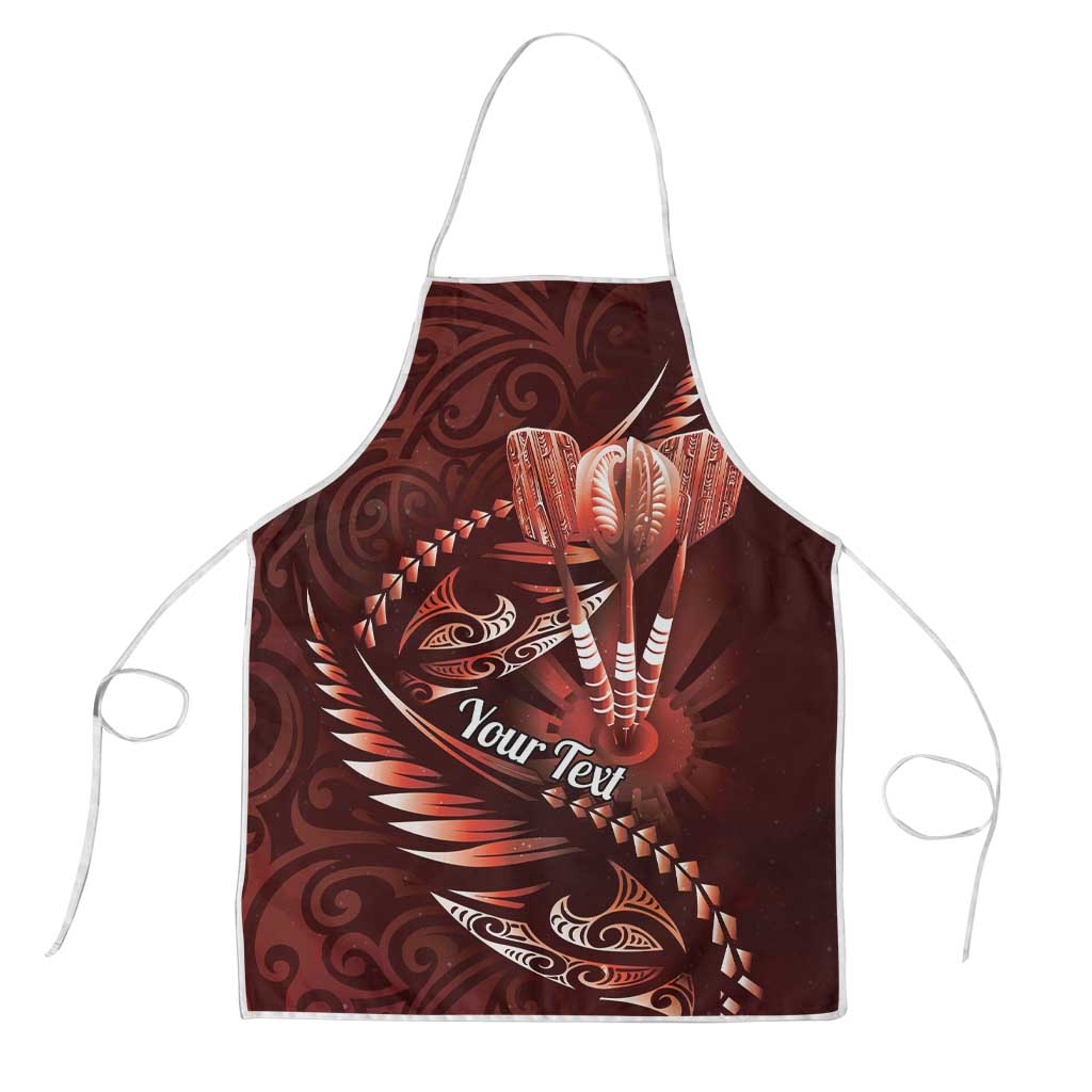 Personalised All Red New Zealand Darts Apron Aoteroa Fern Maori Galaxy Style LT14 Red - Polynesian Pride