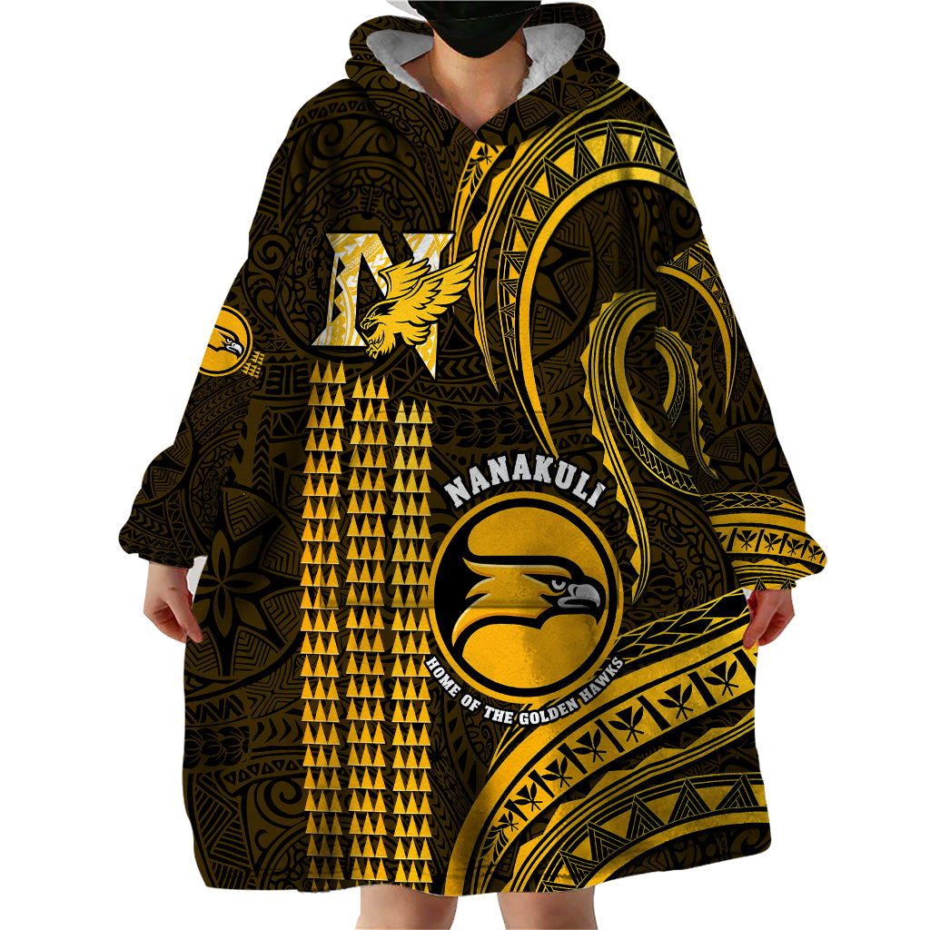 Hawaii Nanakuli High And Intermediate School Wearable Blanket Hoodie Polynesian Kakau Pattern LT14 - Polynesian Pride