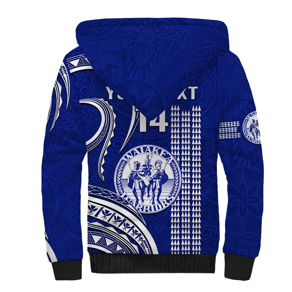 Personalised Hawaii Waiakea High School Sherpa Hoodie Polynesian Kakau Pattern LT14 - Polynesian Pride