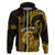 Custom Hawaii Mililani High School Hoodie Polynesian Kakau Pattern LT14 Zip Hoodie Gold - Polynesian Pride