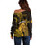 Personalised Hawaii Mililani High School Off Shoulder Sweater Polynesian Kakau Pattern LT14 - Polynesian Pride