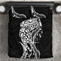 New Zealand Eel Bedding Set Tuna Aotearoa Maori Patten - Black LT14 Black - Polynesian Pride