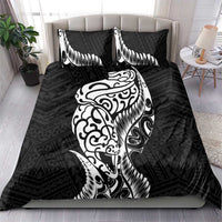 New Zealand Eel Bedding Set Tuna Aotearoa Maori Patten - Black LT14 - Polynesian Pride