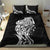 New Zealand Eel Bedding Set Tuna Aotearoa Maori Patten - Black