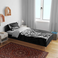 New Zealand Eel Bedding Set Tuna Aotearoa Maori Patten - Black LT14 - Polynesian Pride