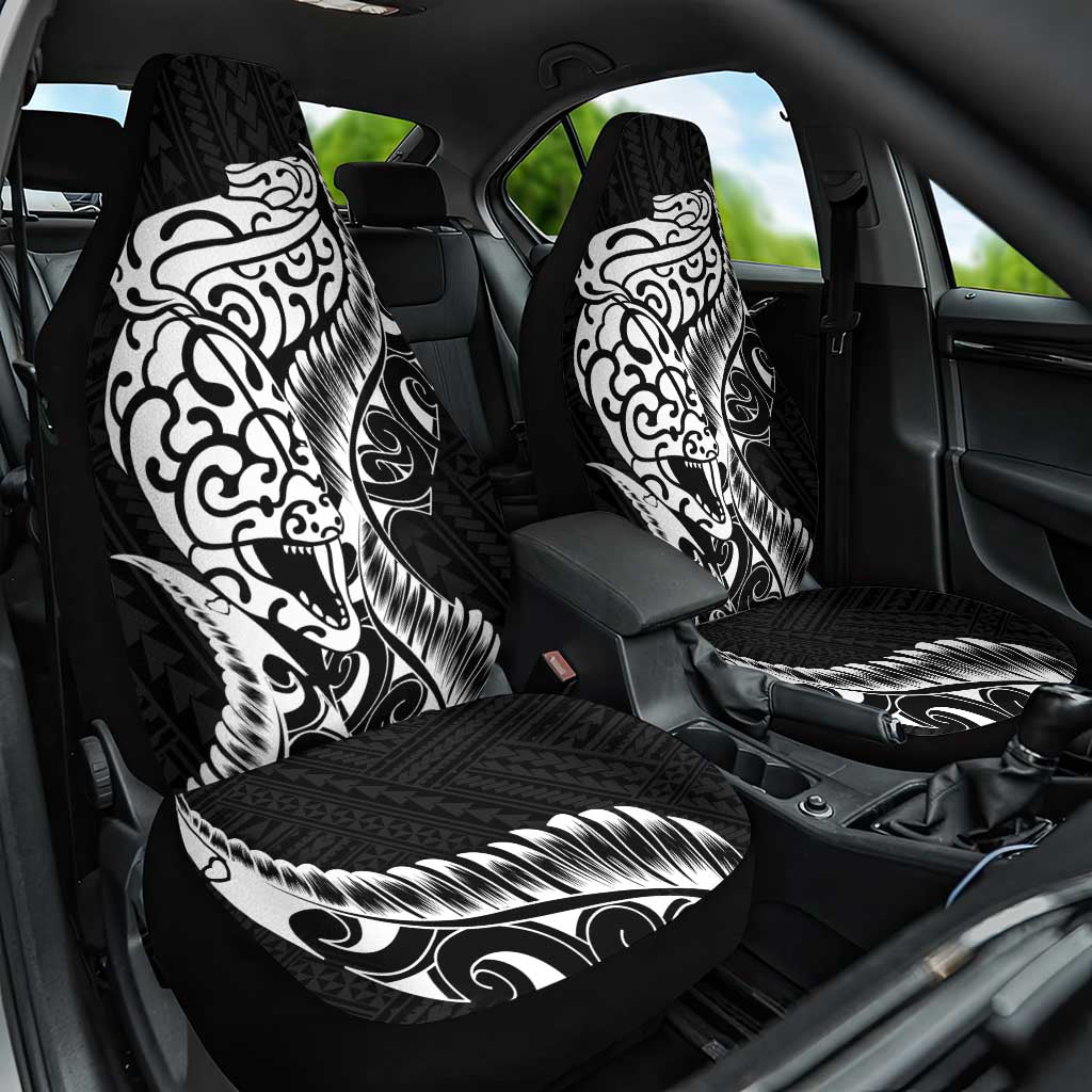 New Zealand Eel Car Seat Cover Tuna Aotearoa Maori Patten - Black LT14 One Size Black - Polynesian Pride
