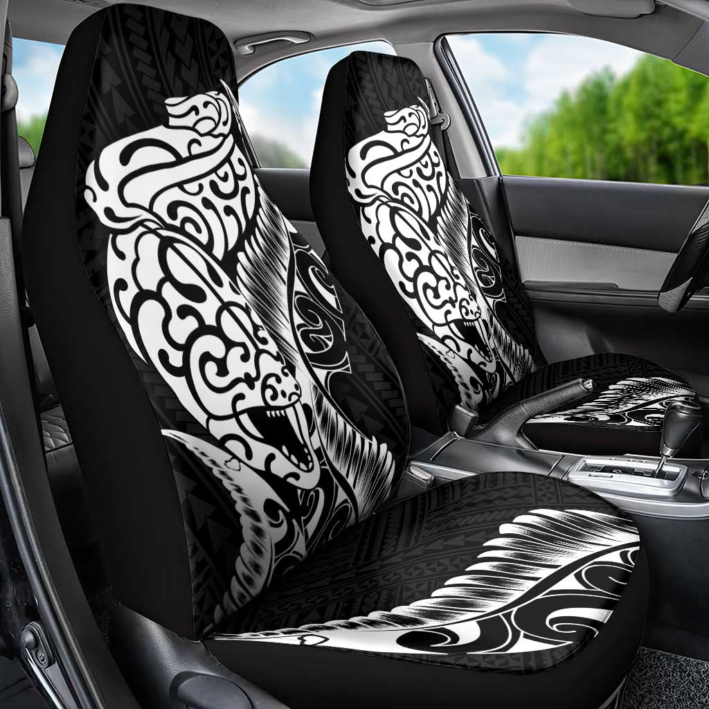 New Zealand Eel Car Seat Cover Tuna Aotearoa Maori Patten - Black LT14 - Polynesian Pride