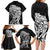 New Zealand Eel Family Matching Long Sleeve Bodycon Dress and Hawaiian Shirt Tuna Aotearoa Maori Patten - Black