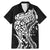 New Zealand Eel Family Matching Mermaid Dress and Hawaiian Shirt Tuna Aotearoa Maori Patten - Black