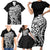 New Zealand Eel Family Matching Short Sleeve Bodycon Dress and Hawaiian Shirt Tuna Aotearoa Maori Patten - Black