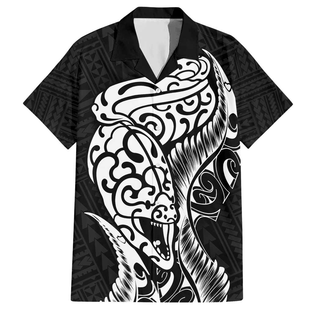 New Zealand Eel Hawaiian Shirt Tuna Aotearoa Maori Patten - Black LT14 Black - Polynesian Pride
