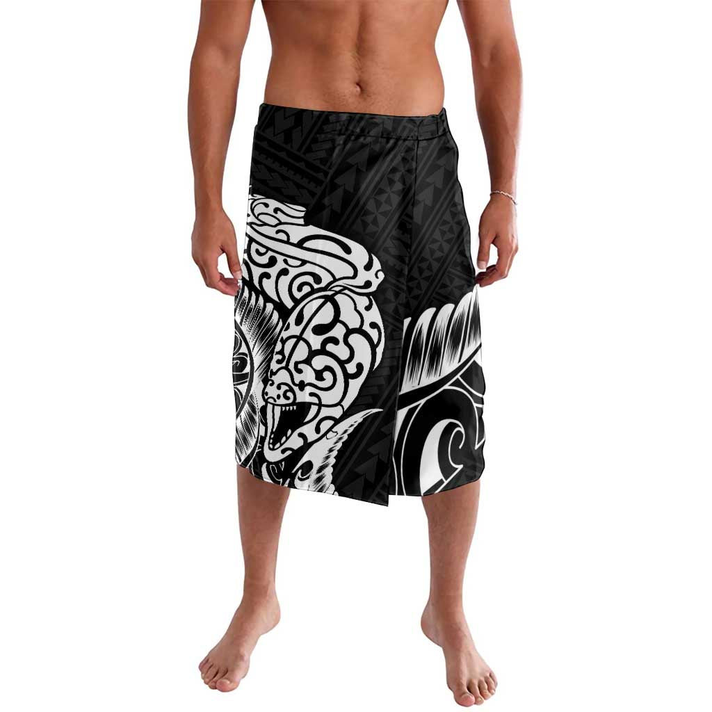 New Zealand Eel Lavalava Tuna Aotearoa Maori Patten - Black LT14 Black - Polynesian Pride