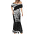 New Zealand Eel Mermaid Dress Tuna Aotearoa Maori Patten - Black