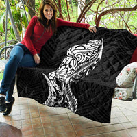 New Zealand Eel Quilt Tuna Aotearoa Maori Patten - Black LT14 - Polynesian Pride