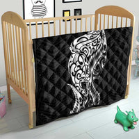 New Zealand Eel Quilt Tuna Aotearoa Maori Patten - Black LT14 - Polynesian Pride