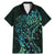 New Zealand Eel Family Matching Mermaid Dress and Hawaiian Shirt Tuna Aotearoa Maori With Paua Shell - Turquoise