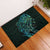 New Zealand Eel Rubber Doormat Tuna Aotearoa Maori With Paua Shell - Turquoise