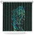 New Zealand Eel Shower Curtain Tuna Aotearoa Maori With Paua Shell - Turquoise