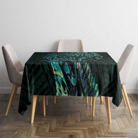 New Zealand Eel Tablecloth Tuna Aotearoa Maori With Paua Shell - Turquoise LT14 - Polynesian Pride