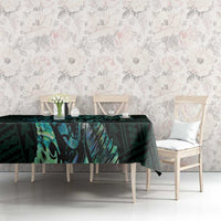 New Zealand Eel Tablecloth Tuna Aotearoa Maori With Paua Shell - Turquoise LT14 - Polynesian Pride