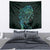 New Zealand Eel Tapestry Tuna Aotearoa Maori With Paua Shell - Turquoise