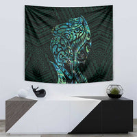 New Zealand Eel Tapestry Tuna Aotearoa Maori With Paua Shell - Turquoise LT14 - Polynesian Pride