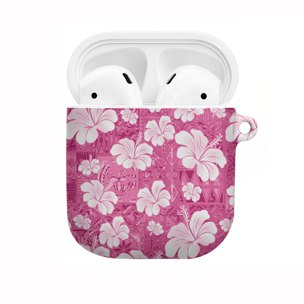 Pink Bula Fiji Masi Hibiscus Seamless AirPods Case LT14 Pink - Polynesian Pride