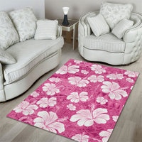 Pink Bula Fiji Masi Hibiscus Seamless Area Rug