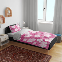 Pink Bula Fiji Masi Hibiscus Seamless Bedding Set
