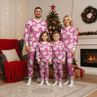 Pink Bula Fiji Masi Hibiscus Seamless Christmas Pajama Set