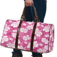 Pink Bula Fiji Masi Hibiscus Seamless Travel Bag