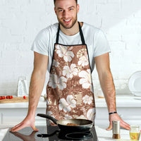 Brown Bula Fiji Masi Hibiscus Seamless Apron