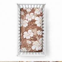Brown Bula Fiji Masi Hibiscus Seamless Baby Bed Cover LT14 28 × 52 in Brown - Polynesian Pride