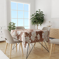 Brown Bula Fiji Masi Hibiscus Seamless Tablecloth LT14 - Polynesian Pride