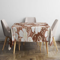 Brown Bula Fiji Masi Hibiscus Seamless Tablecloth LT14 - Polynesian Pride