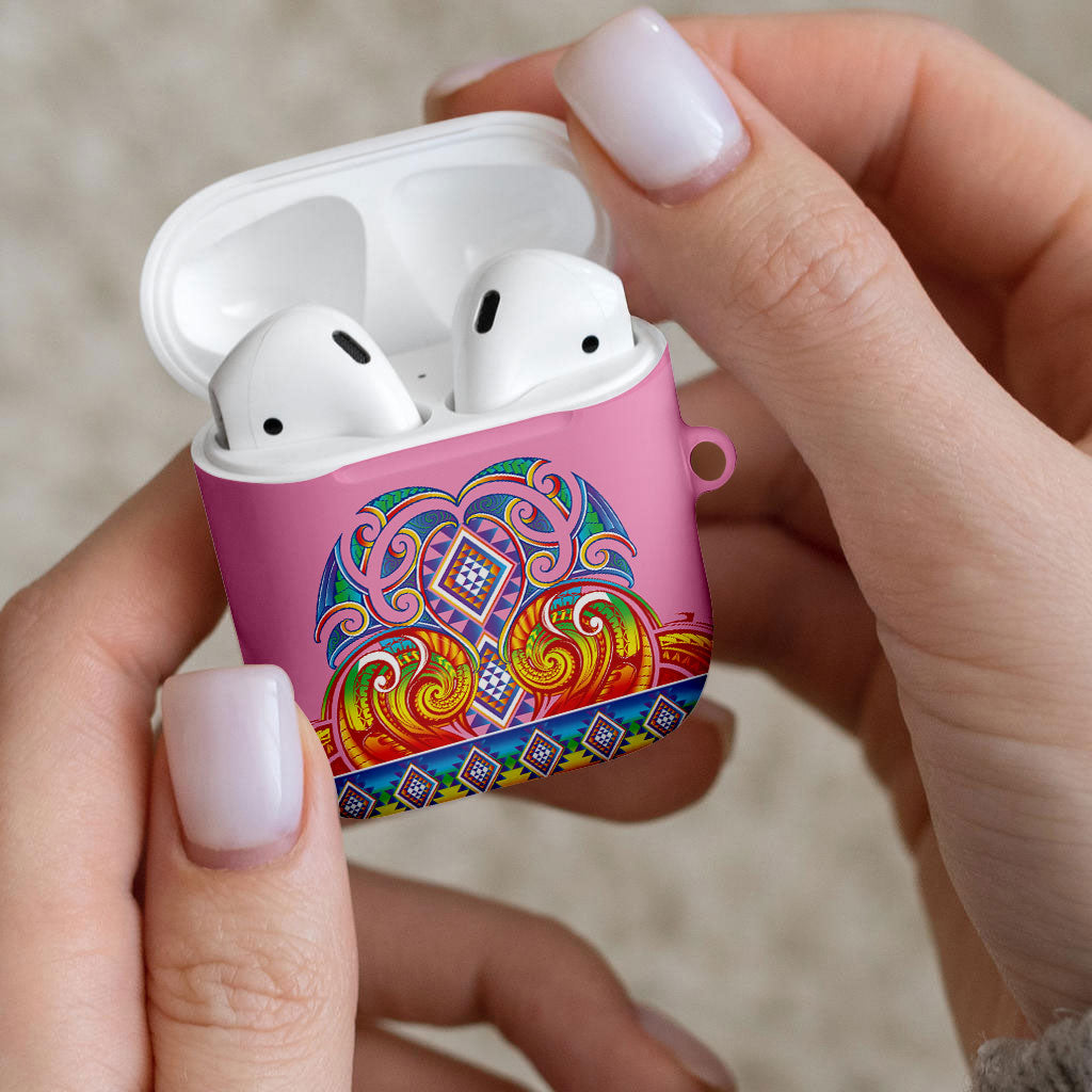Rainbow Ngaru Taniko With Aotearoa Maori Tattoo AirPods Case