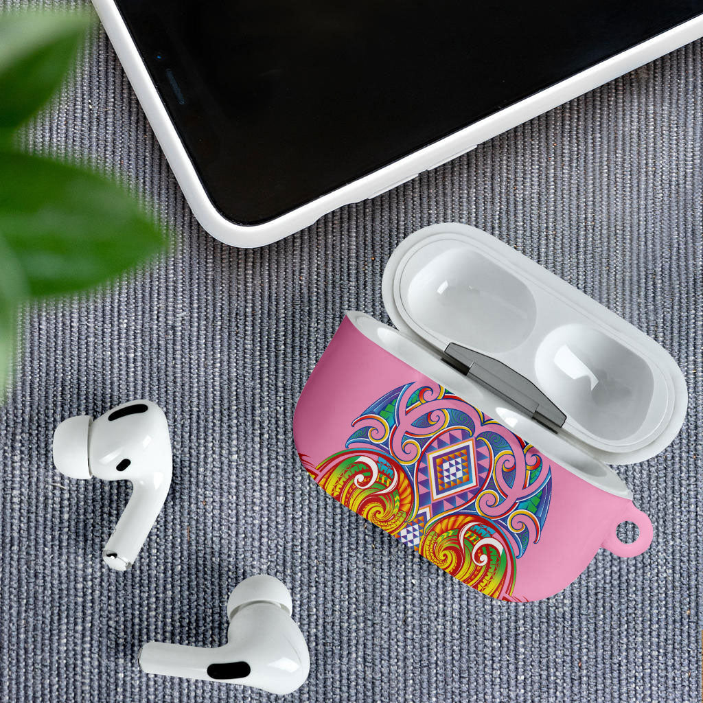 Rainbow Ngaru Taniko With Aotearoa Maori Tattoo AirPods Case