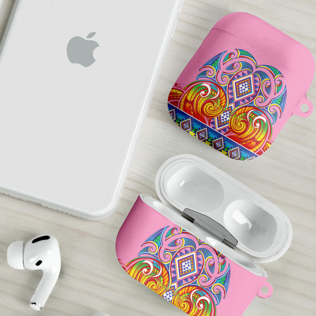 Rainbow Ngaru Taniko With Aotearoa Maori Tattoo AirPods Case