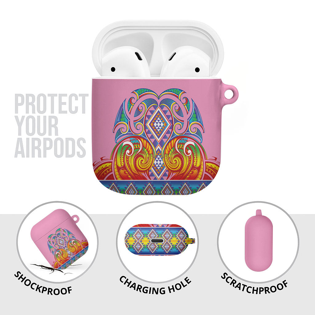 Rainbow Ngaru Taniko With Aotearoa Maori Tattoo AirPods Case